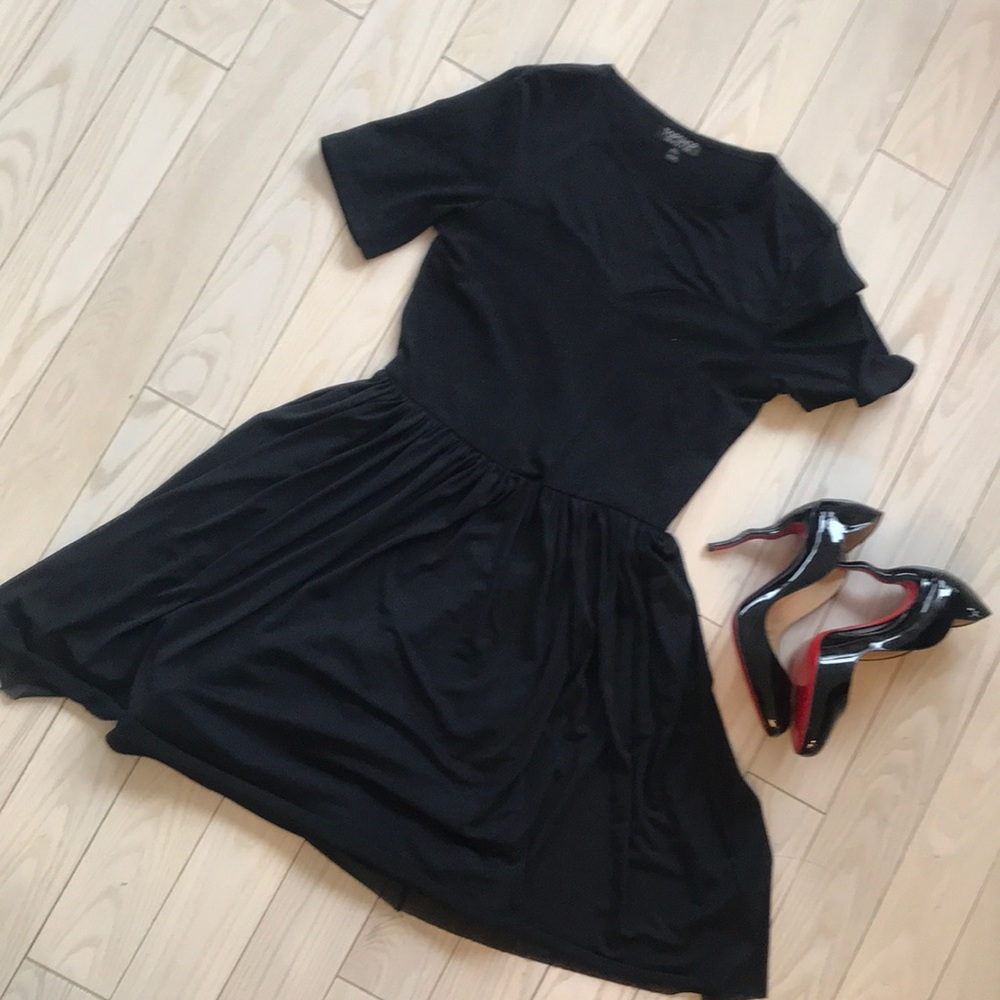 Topshop mesh sweetheart neckline dress